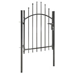 Vidaxl poort 1x1,5 m staal zwart