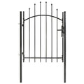 Vidaxl poort 1x1,75 m staal zwart