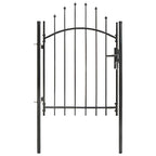 Vidaxl poort 1x1,75 m staal zwart