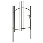 Vidaxl poort 1x1,75 m staal zwart