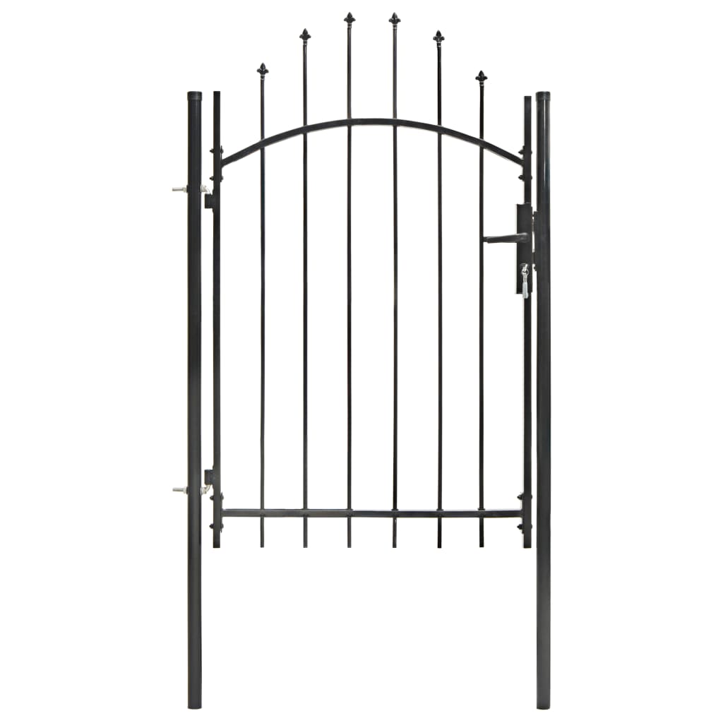 Vidaxl poort 1x2 m staal zwart