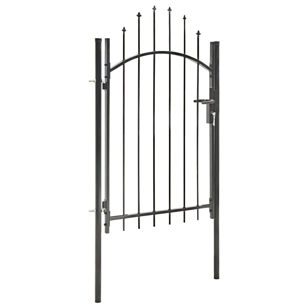 Vidaxl poort 1x2 m staal zwart