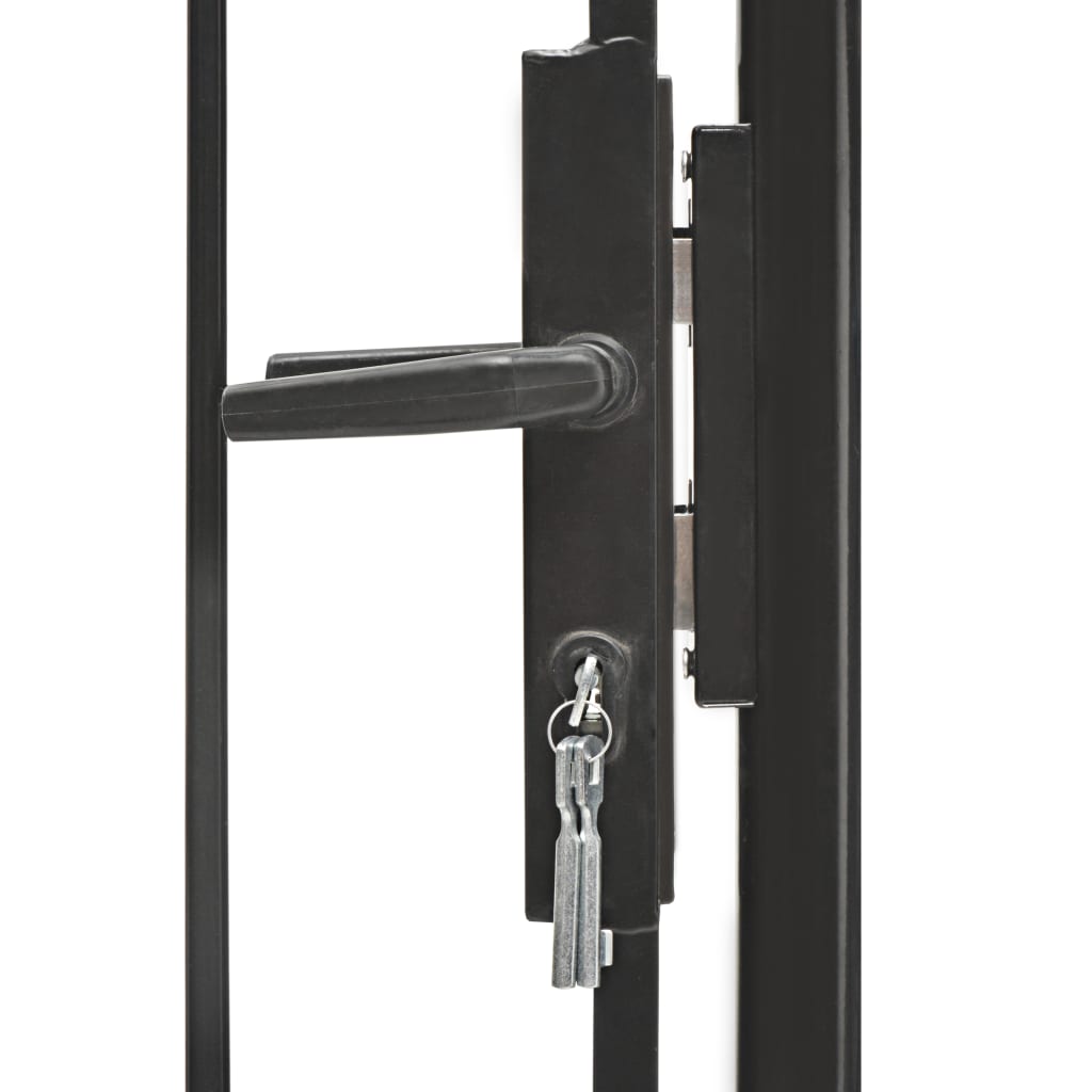 Vidaxl poort 1x2 m staal zwart