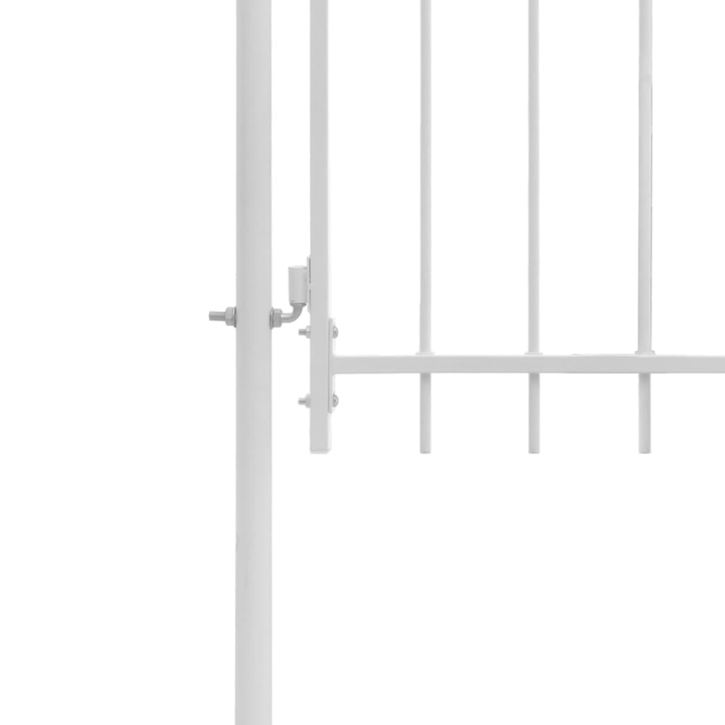 Vidaxl poort 1x2 m staal wit