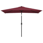 Vidaxl parasol met metalen paal 300x200 cm bordeauxrood