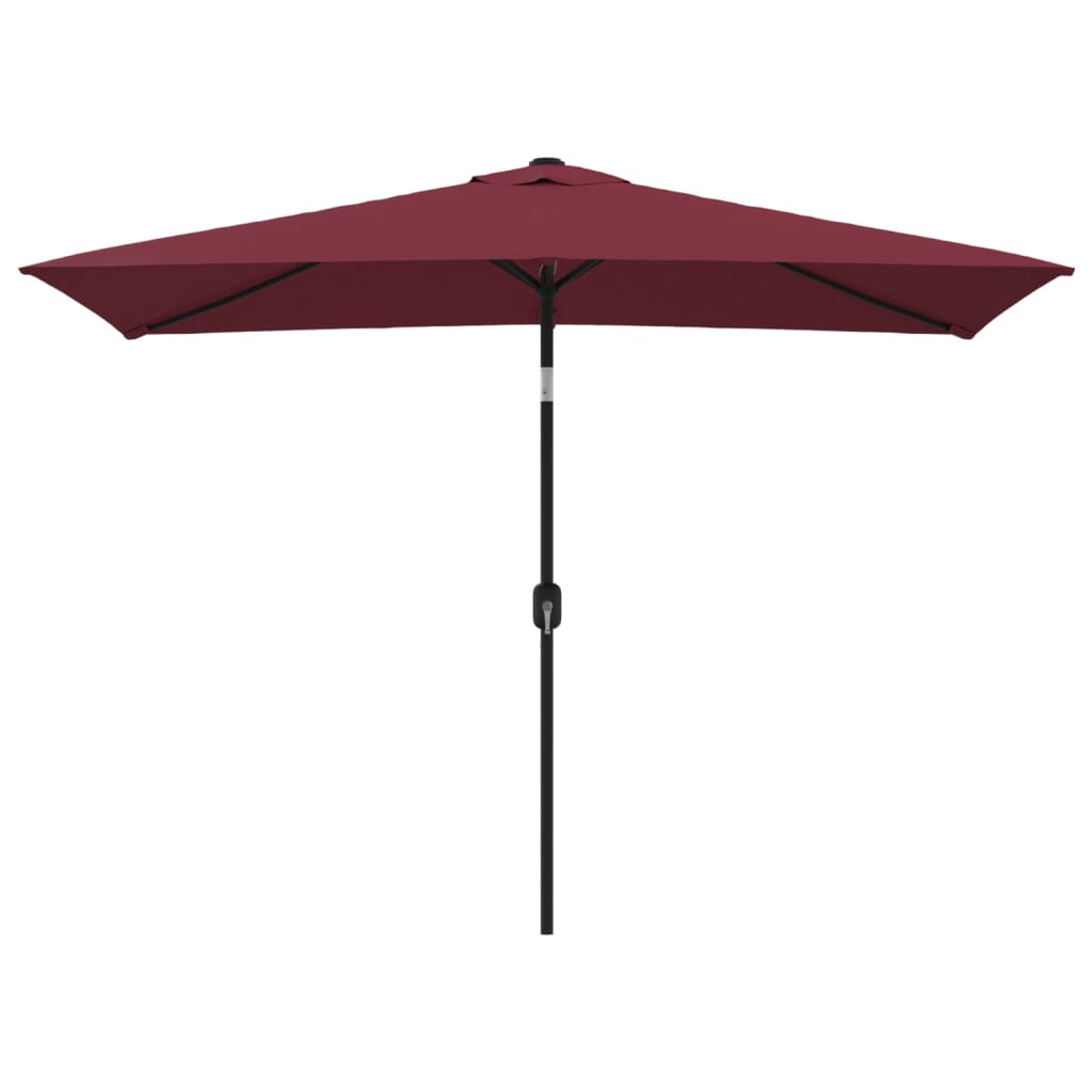 Vidaxl parasol met metalen paal 300x200 cm bordeauxrood