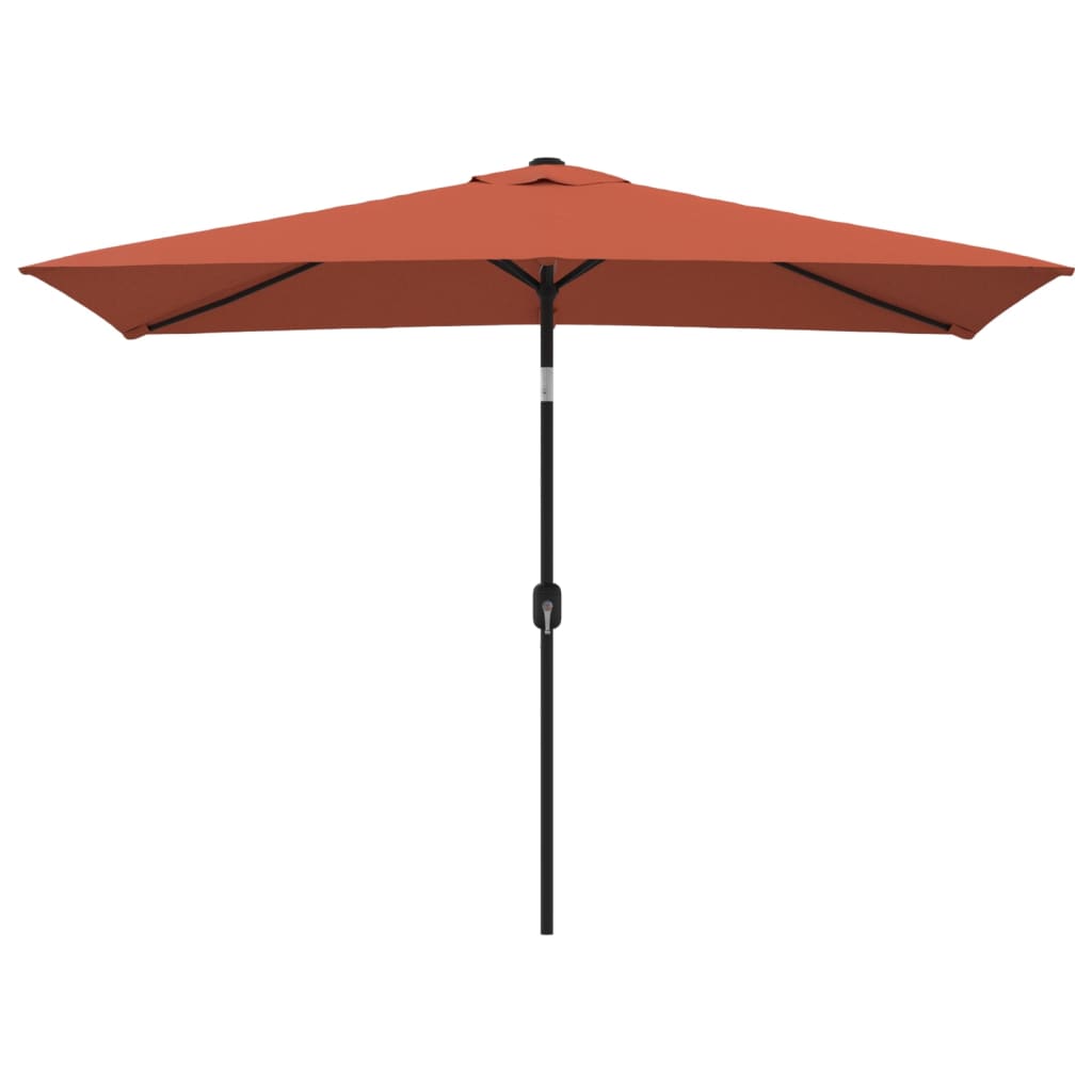 Vidaxl parasol met metalen paal 300x200 cm terracotta