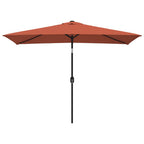 Vidaxl parasol met metalen paal 300x200 cm terracotta