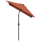 Vidaxl parasol met metalen paal 300x200 cm terracotta