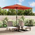Vidaxl parasol met metalen paal 300x200 cm terracotta