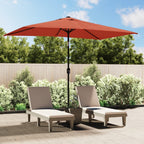 Vidaxl parasol met metalen paal 300x200 cm terracotta