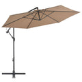 Vidaxl zweefparasol met aluminium paal 300 cm taupe