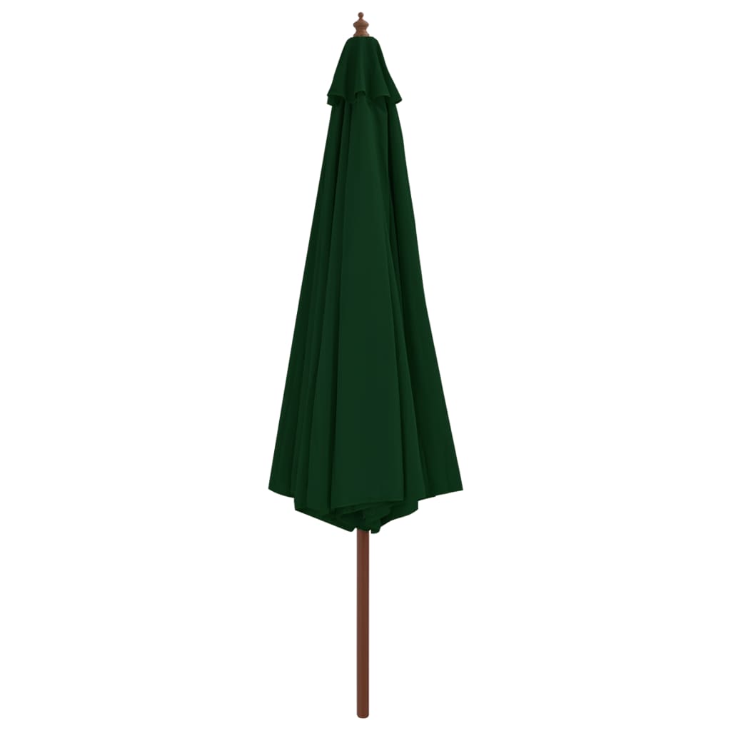Vidaxl parasol met houten paal 350 cm groen