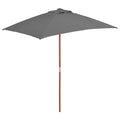 Vidaxl parasol met houten paal 150x200 cm antraciet