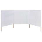 Vidaxl windscherm 3-panelen 400x120 cm stof wit