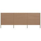 Vidaxl windscherm 3-panelen 400x120 cm stof taupe