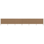 Vidaxl windscherm 6-panelen 800x80 cm stof taupe
