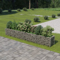 Vidaxl gabion plantenbak verhoogd 360x50x50 cm gegalvaniseerd staal
