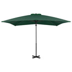 Vidaxl zweefparasol met aluminium paal 250x250 cm groen