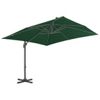 Vidaxl zweefparasol met aluminium paal 400x300 cm groen