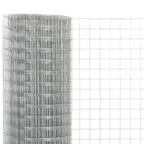 Vidaxl kippengaas 25x1,5 m gegalvaniseerd staal zilverkleurig
