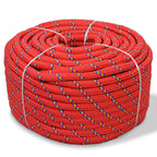 Vidaxl boot touw 10 mm 250 m polypropyleen rood
