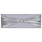 Vidaxl 25 st stoellint met diamant stretch zilver