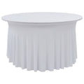 Vidaxl 2 st tafelhoezen stretch met rok 180x74 cm wit