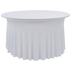 Vidaxl 2 st tafelhoezen stretch met rok 180x74 cm wit