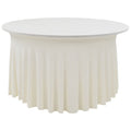 Vidaxl 2 st tafelhoezen stretch met rok 180x74 cm crème