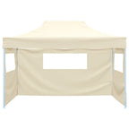 Vidaxl vouwtent met 3 wanden 3x4,5 m crème