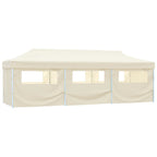 VidaXL Vouwtent pop-up met 8 zijwanden 3x9 m crème