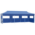 VidaXL Vouwtent pop-up met 5 zijwanden 3x9 m blauw