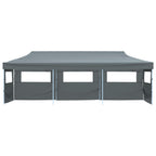 VidaXL Vouwtent pop-up met 5 zijwanden 3x9 m antraciet