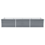 Vidaxl plantenbak verhoogd 240x80x45 cm gegalvaniseerd staal grijs