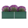 Vidaxl plantenbak verhoogd 160x40x45 cm gegalvaniseerd staal groen