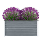 Vidaxl plantenbak verhoogd 100x40x45 cm gegalvaniseerd staal grijs