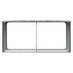 Vidaxl haardhoutschuur 330x92x153 cm gegalvaniseerd staal grijs