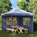 Vidaxl tentwanden met raam pe blauw 2 st