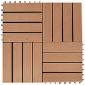 VidaXL Terrastegels 30x30 cm 1 m² HKC teakkleur 11 st