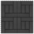 VidaXL Terrastegels 30x30 cm 1 m² HKC zwart 11 st