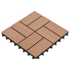 Vidaxl 11 st terrastegel 30x30 cm 1 m² hkc bruin