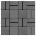 Vidaxl terrastegels 30x30 cm 1 m² hkc grijs 11 st