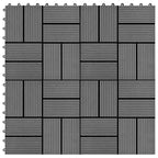 Vidaxl terrastegels 30x30 cm 1 m² hkc grijs 11 st