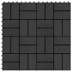 Vidaxl terrastegels 30x30 cm 1 m² hkc zwart 11 st