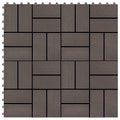 VidaXL Terrastegels 30x30 cm 1 m² HKC donkerbruin 11 st