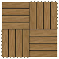 Vidaxl terrastegels diep reliëf 30x30 cm 1 m² hkc teakkleur 11 st