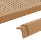 Vidaxl terras hoekplinten 5 st 170 cm hkc teakkleurig