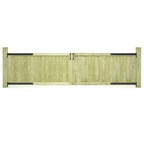 VidaXL Poorten 2 st 300x75 cm geïmpregneerd grenenhout