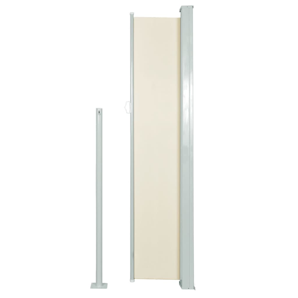 Vidaxl windscherm uittrekbaar 140x314 cm crèmekleurig